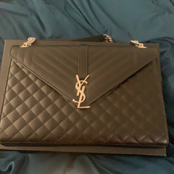 Saint Laurent Handbags - Envelope Large Bag in mix Matelasse